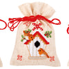 DIY Counted Cross Stitch Kit "Bag kit Christmas motif set of 3"