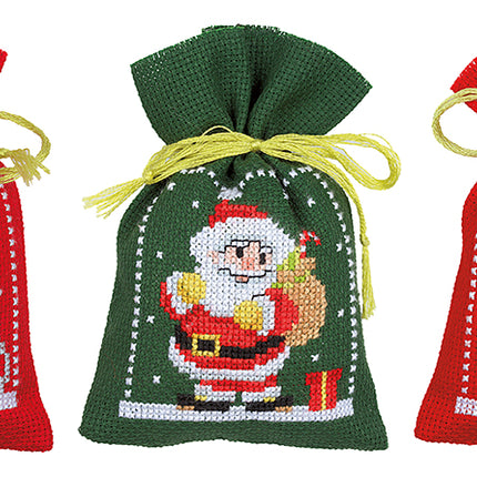 DIY Counted Cross Stitch Kit "Bag kit Christmas figures set of 3"