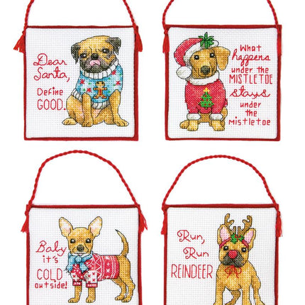 DIY "Christmas Pups. Ornaments" "x"