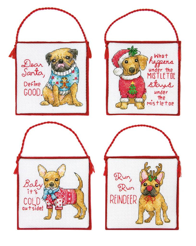 DIY "Christmas Pups. Ornaments" "x"