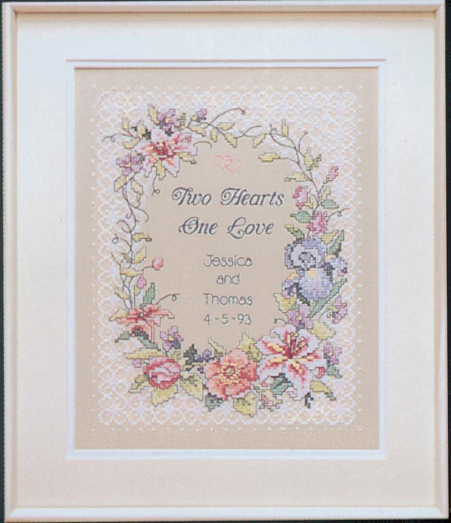 DIY "Two Hearts Wedding Record" 10.6"x13.8"