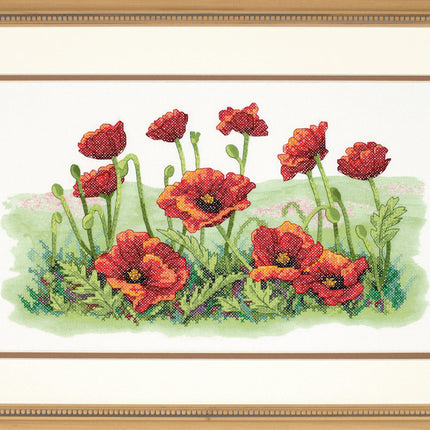 DIY "Field of Poppies" 16.1"x9.8"