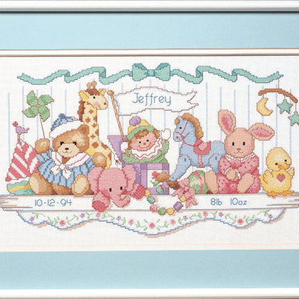 DIY "Toy Shelf Birth Record" 16.1"x9.1"