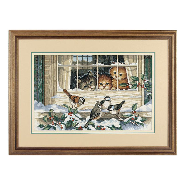 DIY "Three Bird Watchers" 14.2"x9.1"