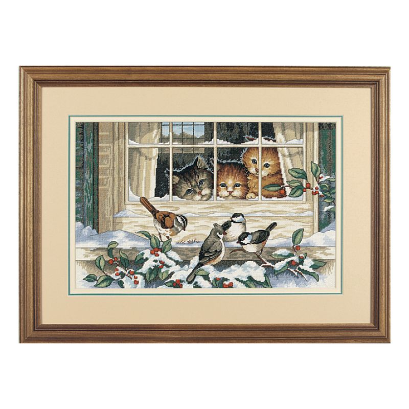 DIY "Three Bird Watchers" 14.2"x9.1"