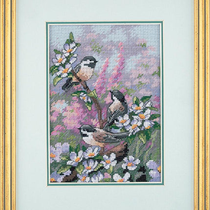 DIY "Chickadees in Spring" 5.1"x7.1"