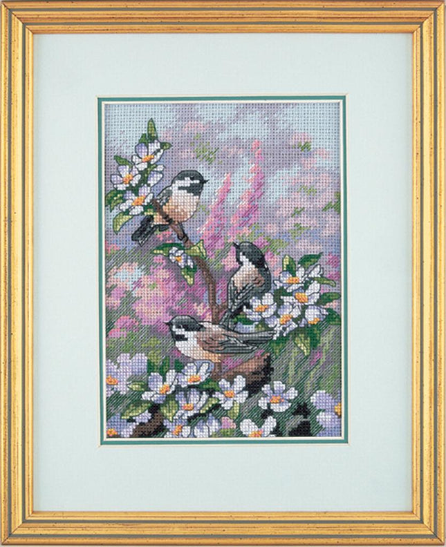DIY "Chickadees in Spring" 5.1"x7.1"