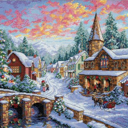 DIY "Holiday Village" 16.1"x11.8"