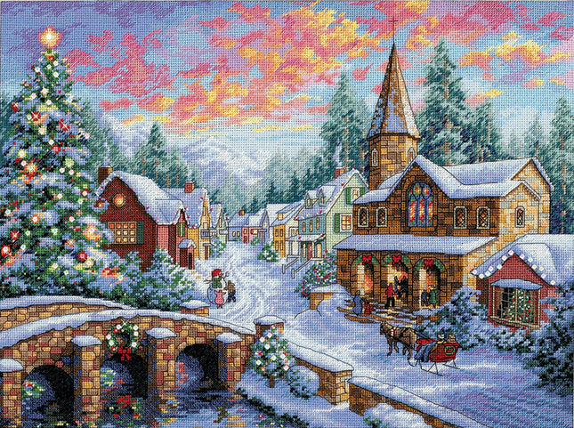 DIY "Holiday Village" 16.1"x11.8"