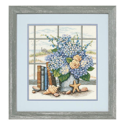 DIY "Hydrangeas and Shells" 11.0"x11.8"