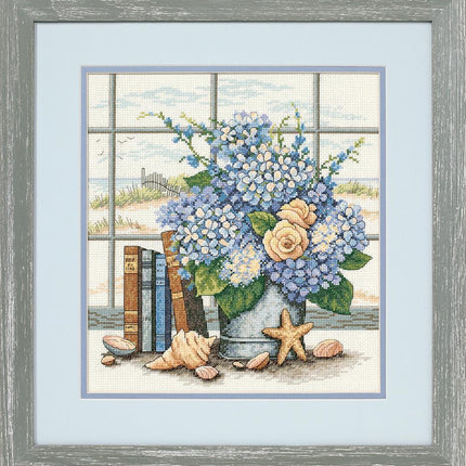DIY "Hydrangeas and Shells" 11.0"x11.8"