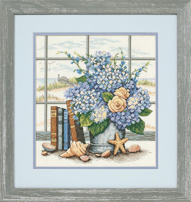 DIY "Hydrangeas and Shells" 11.0"x11.8"