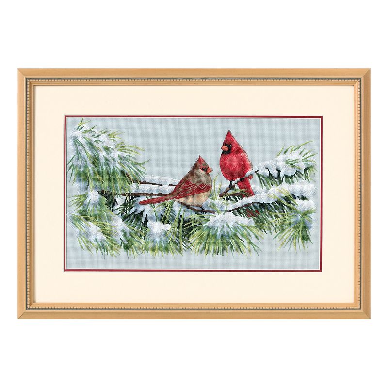 DIY "Winter Cardinals" 15.0"x9.1"