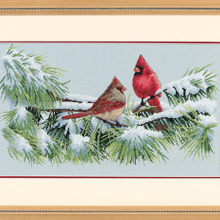 DIY "Winter Cardinals" 15.0"x9.1"