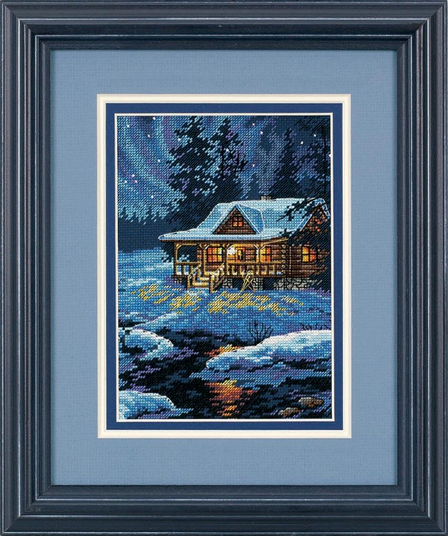 DIY "Moonlit Cabin" 4.7"x6.7"