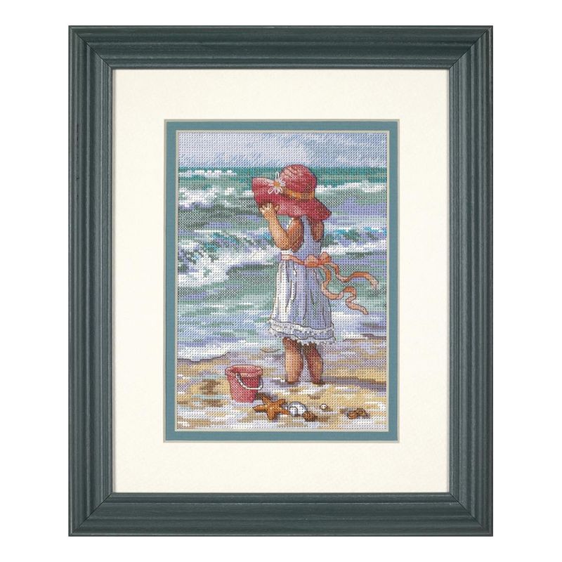 DIY "Girl at the Beach" 5.1"x7.1"