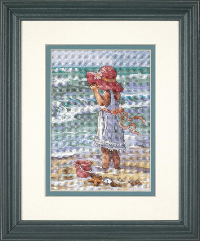 DIY "Girl at the Beach" 5.1"x7.1"