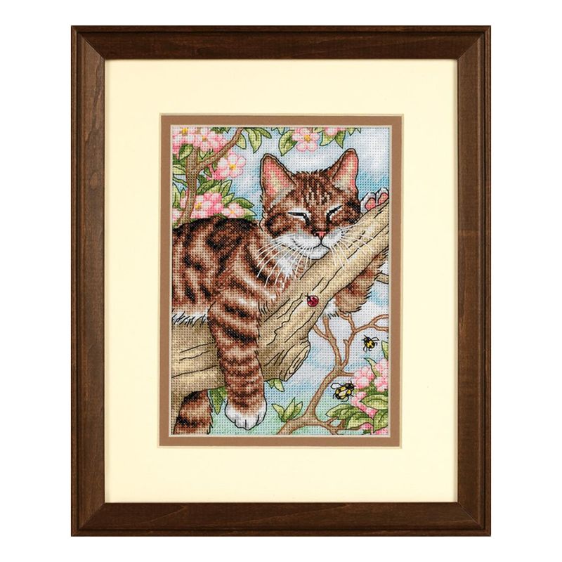 DIY "Napping Kitten" 5.1"x7.1"