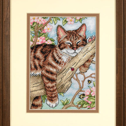 DIY "Napping Kitten" 5.1"x7.1"