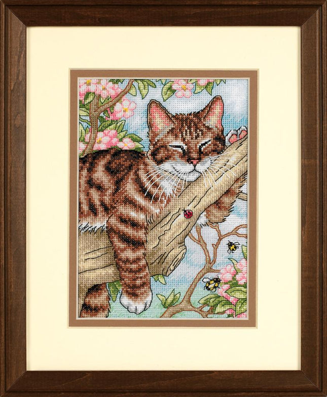 DIY "Napping Kitten" 5.1"x7.1"