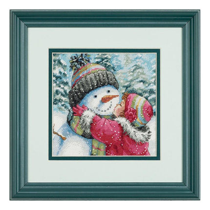 DIY "A Kiss for Snowman" 5.9"x5.9"