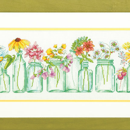 DIY "Mason Jar Lineup" 18.0"x7.0"