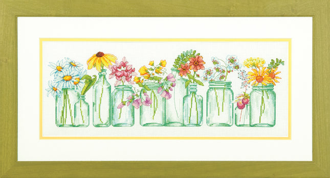 DIY "Mason Jar Lineup" 18.0"x7.0"