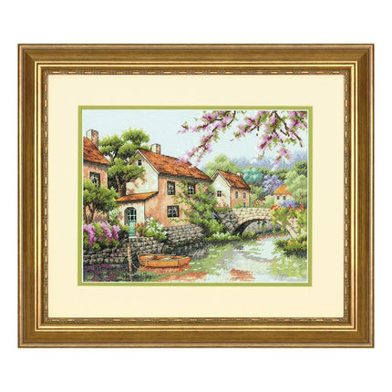 DIY "Village Canal" 10.0"x13.0"