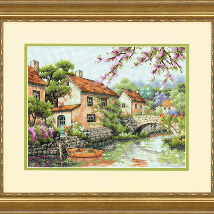 DIY "Village Canal" 10.0"x13.0"
