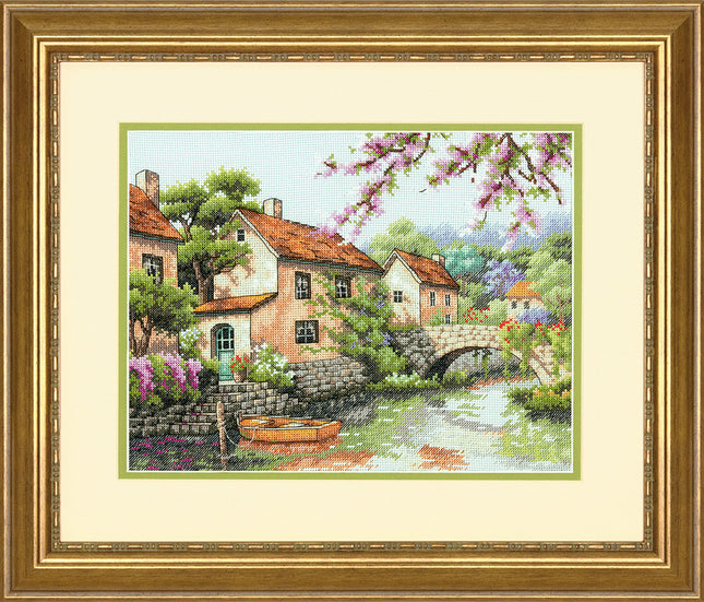 DIY "Village Canal" 10.0"x13.0"