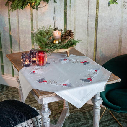 DIY Printed Tablecloth kit "Winter Christmas landscape"