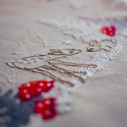 DIY Printed Tablecloth kit "Winter Christmas landscape"