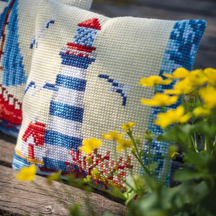 DIY Cross stitch cushion kit "Lighthouse"
