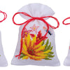 DIY Counted Cross Stitch Kit "Bag kit Colourful flowers set of 3"