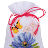 DIY Counted Cross Stitch Kit "Bag kit Colourful flowers set of 3"