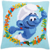 DIY Cross stitch cushion kit "The Smurfs Hefty"