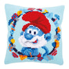 DIY Cross stitch cushion kit "The Smurfs Papa"