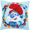 DIY Cross stitch cushion kit "The Smurfs Papa"