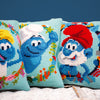 DIY Cross stitch cushion kit "The Smurfs Papa"