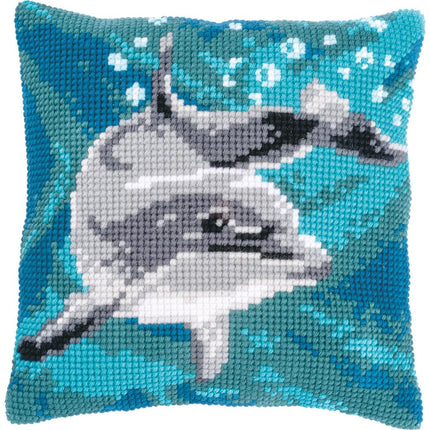 DIY Cross stitch cushion kit "Dolphin"