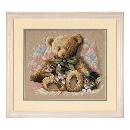 DIY "Teddy & Kittens" 14.2"x11.8"