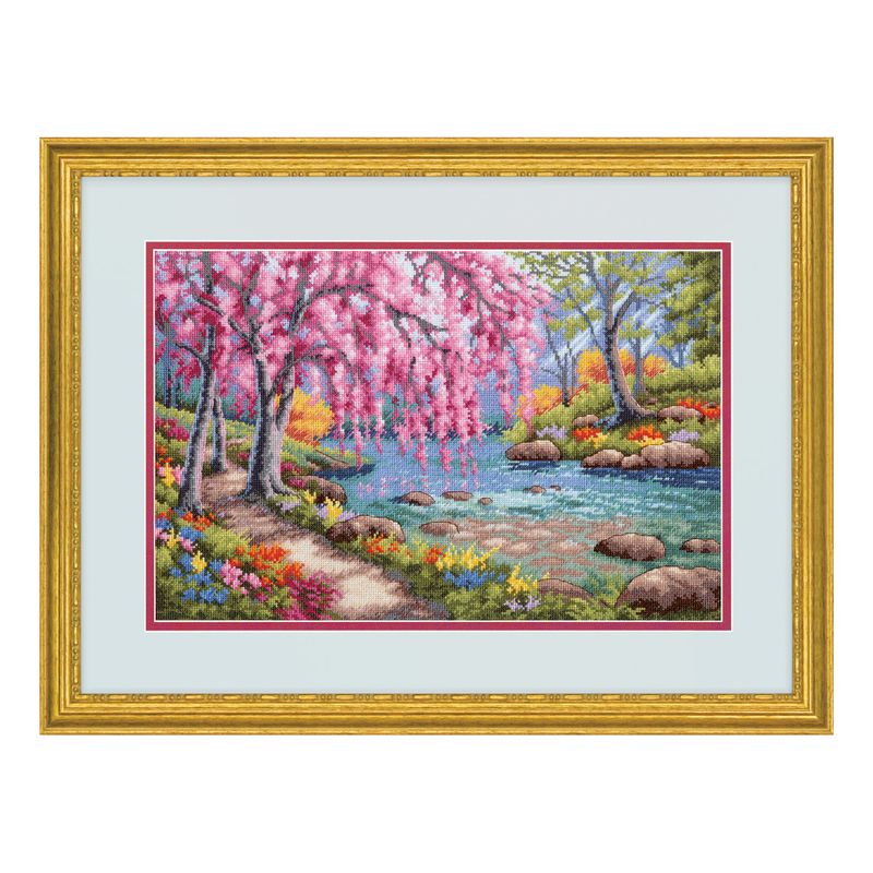DIY "Cherry Blossom Creek" 15.0"x10.0"