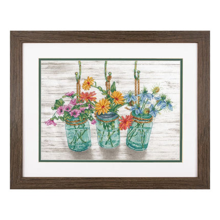 DIY "Flowering Jars" 14.0"x10.0"