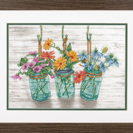 DIY "Flowering Jars" 14.0"x10.0"