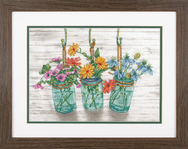 DIY "Flowering Jars" 14.0"x10.0"