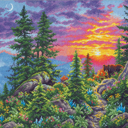 DIY "Sunset Mountain Trail" 13.8"x11.0"