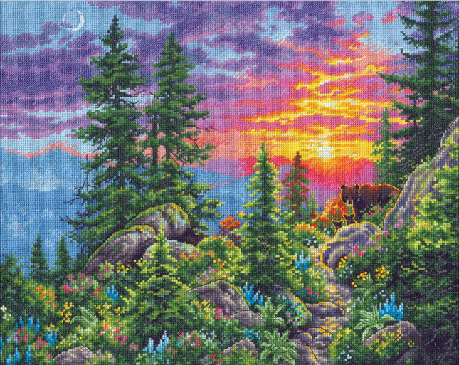 DIY "Sunset Mountain Trail" 13.8"x11.0"