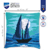 DIY Cross stitch cushion kit "Sailboat in moonlight"