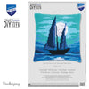 DIY Cross stitch cushion kit "Sailboat in moonlight"