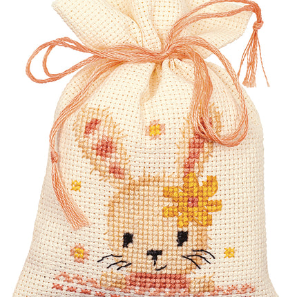 DIY Counted Cross Stitch Kit "Bag kit Sweet bunnies set of 2"